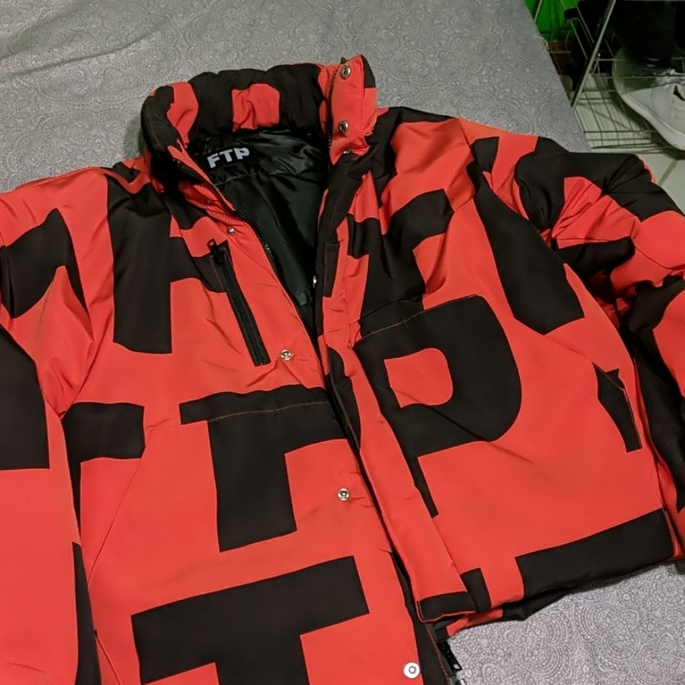 FTP Orange Puffer Jacket